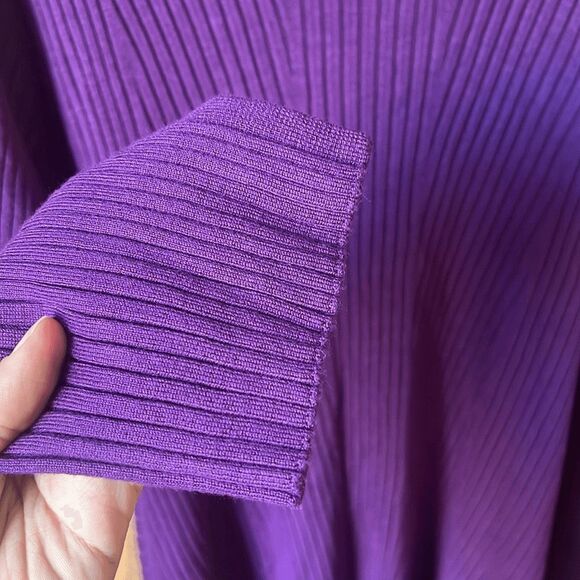 NEW Future Collective Purple Twisted Back Ribbed Sweater Size 2X - Picture 9 of 13